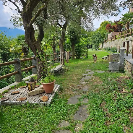 펜션 Mid Of Nature ' Bella Vista Maggiore Mit Traumhaften Seeblick, Terrasse Und Grossen Garten *