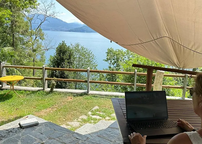 Mid Of Nature ' Bella Vista Maggiore Mit Traumhaften Seeblick, Terrasse Und Grossen Garten *